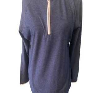 Peter Millar 1/4 zip Navy Blue long sleeve pullover